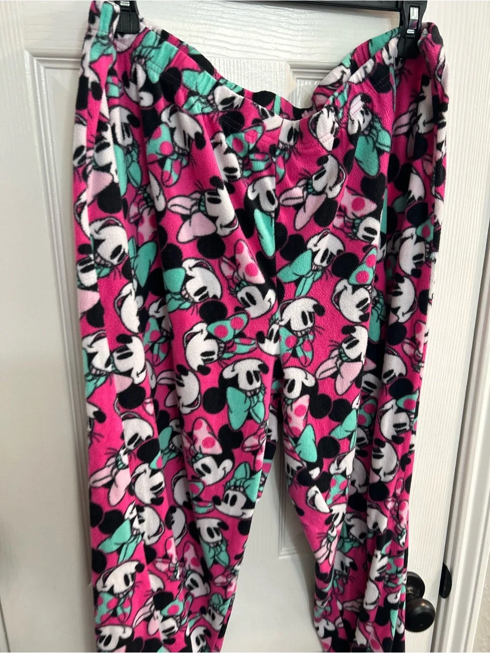Disney Minnie Mouse Womens Pink Lounge Pants Straight Stretch Pure Polyester  2X - Picture 2 of 6